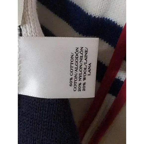 Ann Taylor M blue striped cozy preppy blazer jacket - Picture 6 of 7